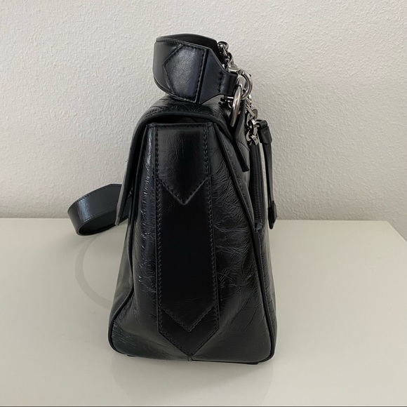 Givenchy Medium ID Crackled Leather Top Handle Chain Bag - Picture 3 of 9